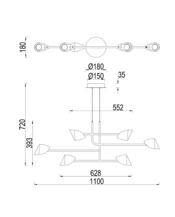 ***OFER/DES*** CAPUCCINA * LÁMPARA LINEAL LED 40W